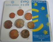 Greece Coin Set 2002 KNM Packaging