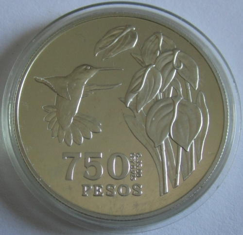 Kolumbien 750 Pesos 1978 15 Jahre WWF Amazilia-Kolibri PP