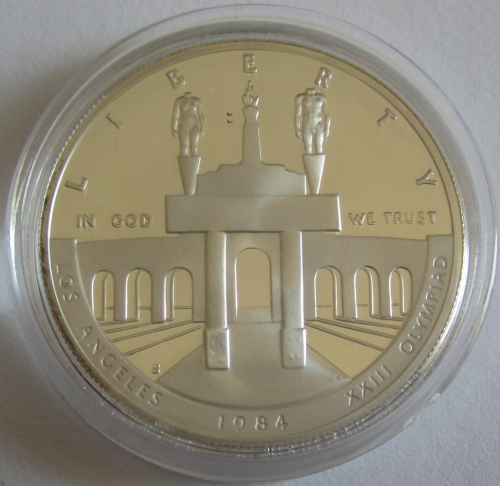 USA 1 Dollar 1984 Olympics Los Angeles Coliseum Silver Proof