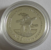 Canada 25 Cents 1992 125 Years Dominion Northwest Territories Silver Proof