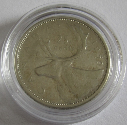 Kanada 25 Cents 1959 Rentier