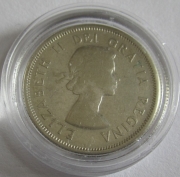Canada 25 Cents 1959 Reindeer / Caribou Silver