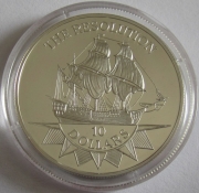 Niue 10 Dollar 1992 Ships HMS Resolution Silver