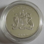 Barbados 5 Dollars 1995 370 Years Colonization Silver