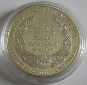 USA 1 Dollar 2010 Disabled American Veterans Silver Proof