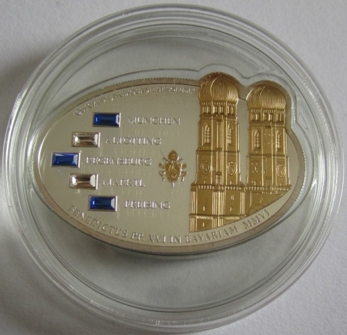 Cook-Inseln 5 Dollars 2006 Papst Benedikt XVI. Apostolische Visite in Bayern