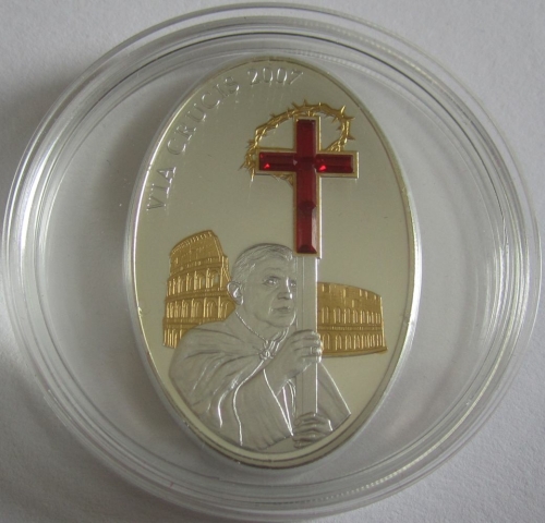Cook-Inseln 5 Dollars 2007 Papst-Kreuzweg am Kolosseum