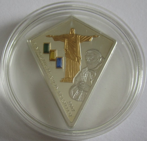 Cook-Inseln 5 Dollars 2007 Papst Benedikt XVI. Apostolische Visite in Brasilien
