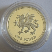 Großbritannien 1 Pound 2000 Wales Drache PP