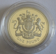 Großbritannien 1 Pound 1993 Königliches Wappen PP