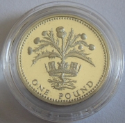 Großbritannien 1 Pound 1989 Schottland Distel PP...