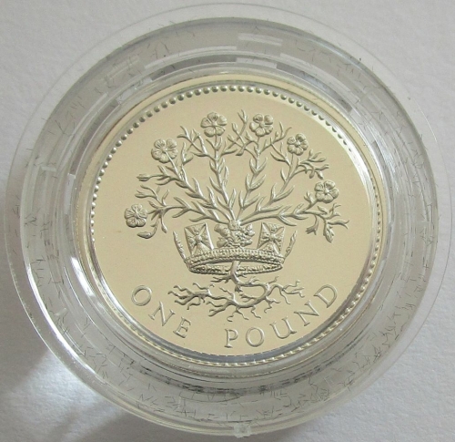 United Kingdom 1 Pound 1991 Northern Ireland Flax Plant Silver Proof