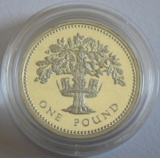 Großbritannien 1 Pound 1992 England Eiche PP