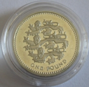 United Kingdom 1 Pound 2002 England Three Lions Silver Proof