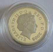 Großbritannien 1 Pound 2008 Königliches Wappen PP
