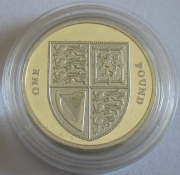 Großbritannien 1 Pound 2008 Wappenschild PP
