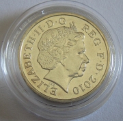 Großbritannien 1 Pound 2010 Wappenschild PP