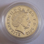 Großbritannien 1 Pound 2012 Wappenschild PP