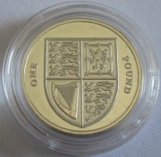 Großbritannien 1 Pound 2014 Wappenschild PP
