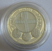 United Kingdom 1 Pound 2010 England London Silver Proof