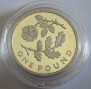 United Kingdom 1 Pound 2013 England Rose & Oak Silver...