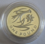 United Kingdom 1 Pound 2013 Wales Leek & Daffodil Silver Proof