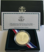 USA 1 Dollar 1999 125 Years Yellowstone National Park Silver BU