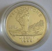 USA 1 Dollar 1999 125 Years Yellowstone National Park Silver BU