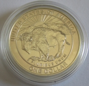 USA 1 Dollar 1999 125 Years Yellowstone National Park Silver BU