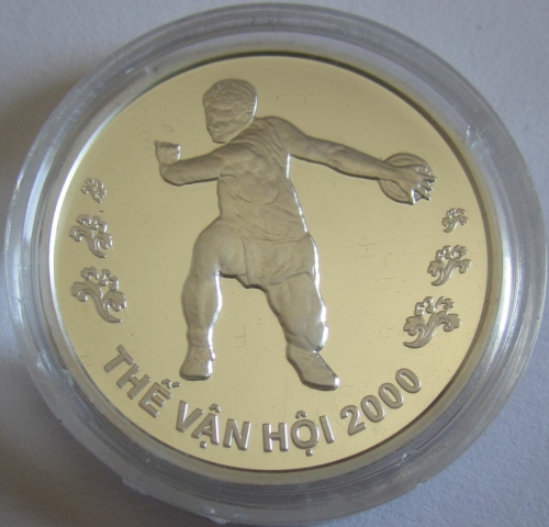 Vietnam 100 Dong 2000 Olympics Sydney Discus Throw Silver