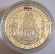 Jersey 5 Pounds 2004 Royal Navy HMS Victory Silver Proof