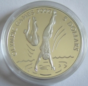 Kiribati 5 Dollars 1996 Olympics Sydney Diving Silver