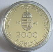 Hungary 2000 Forint 1998 Europa Heroes Square in Budapest Silver Proof