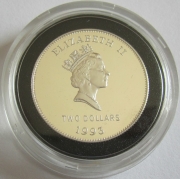 Bermuda 2 Dollars 1993 200 Years Ships Penny Silver