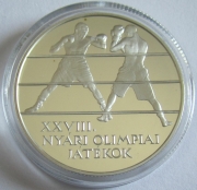 Ungarn 5000 Forint 2004 Olympia Athen Boxen PP