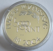 Hungary 5000 Forint 2004 Olympics Athens Boxing Silver Proof