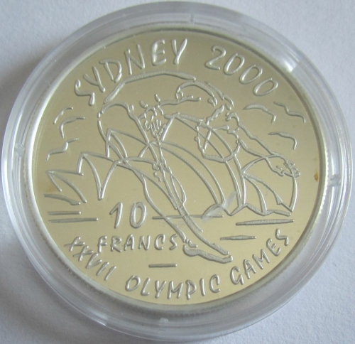 DR Congo 10 Francs 1999 Olympics Sydney Diving Silver