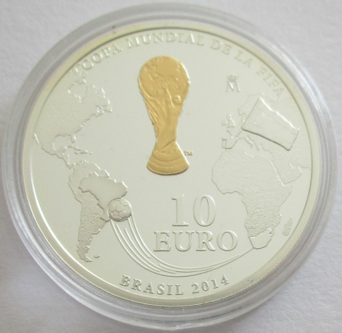 Spain 10 Euro 2012 Football World Cup in Brazil Silver