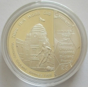Guernsey 5 Pounds 2006 Football World Cup in Germany Silver