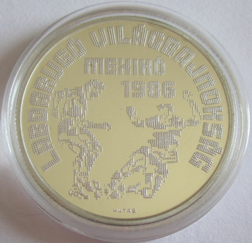 Hungary 500 Forint 1986 Football World Cup in Mexico Tackling Silver Proof