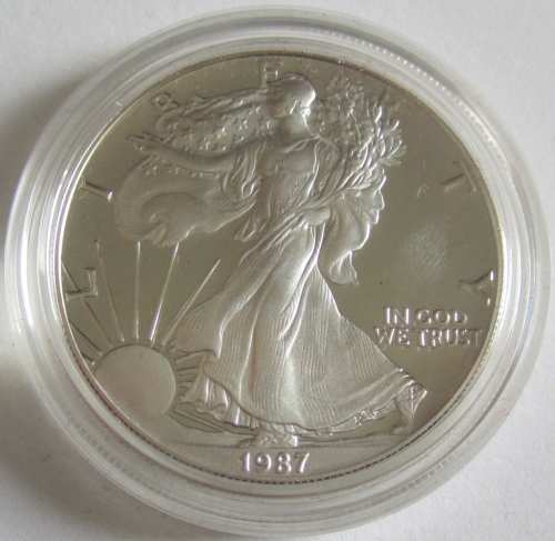 USA 1 Dollar 1987 American Silver Eagle PP (lose)