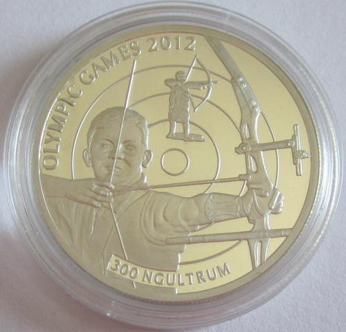 Bhutan 300 Ngultrum 2010 Olympics London Archery Silver