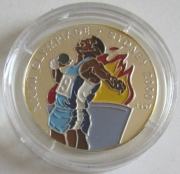 Benin 1000 Francs 1997 Olympics Sydney Shot Put Silver