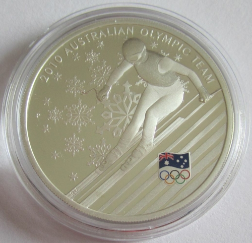 Australien 1 Dollar 2010 Olympia Vancouver Ski Alpin