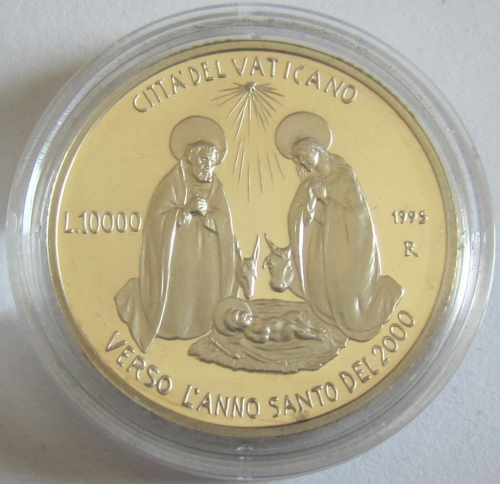 Vatican 10000 Lire 1995 Holy Year Nativity of Jesus Silver