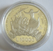 Vatikan 10000 Lire 1997 Heiliges Jahr Stillung des Sturms