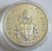 Vatikan 1000 Lire 1989 Papst Johannes Paul II.