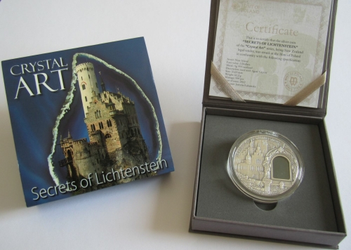 Niue 2 Dollars 2012 Crystal Art Secrets of Lichtenstein