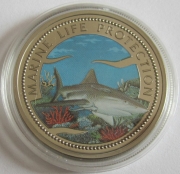 Palau 1 Dollar 1999 Marine Life Protection Grauer Riffhai