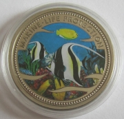 Palau 1 Dollar 2001 Marine Life Protection Moorish Idol